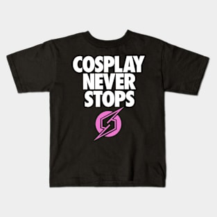 Cosplay Never Stops Pink SAMUS Kids T-Shirt